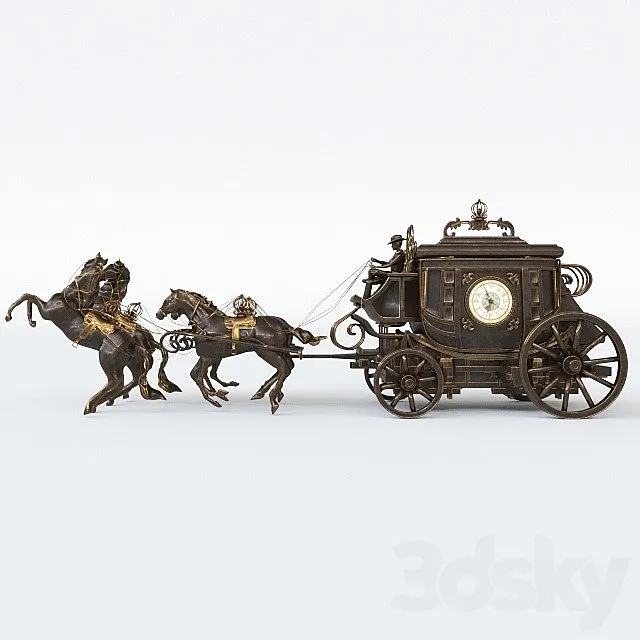 Coach clock 3DModel Coach clock 3DModel
