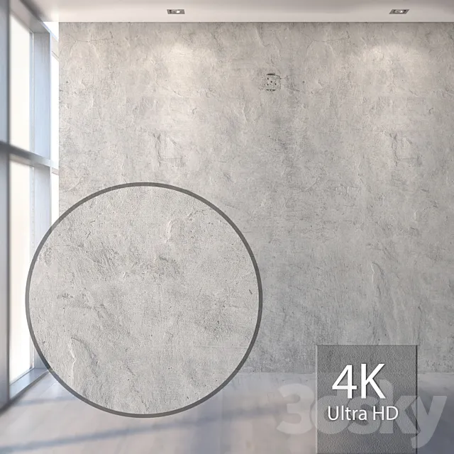 Coarse aged plaster 936 3D Model