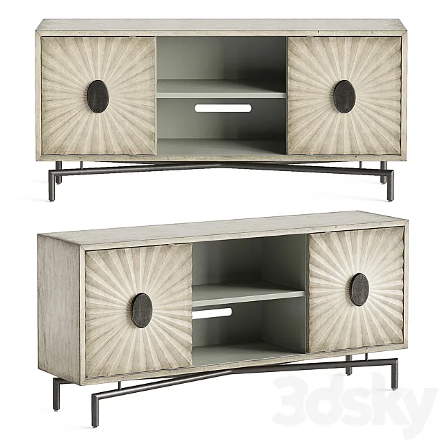 Coast to Coast Dayton Media Credenza in Cream 3DModel Coast to Coast Dayton Media Credenza in Cream 3DModel