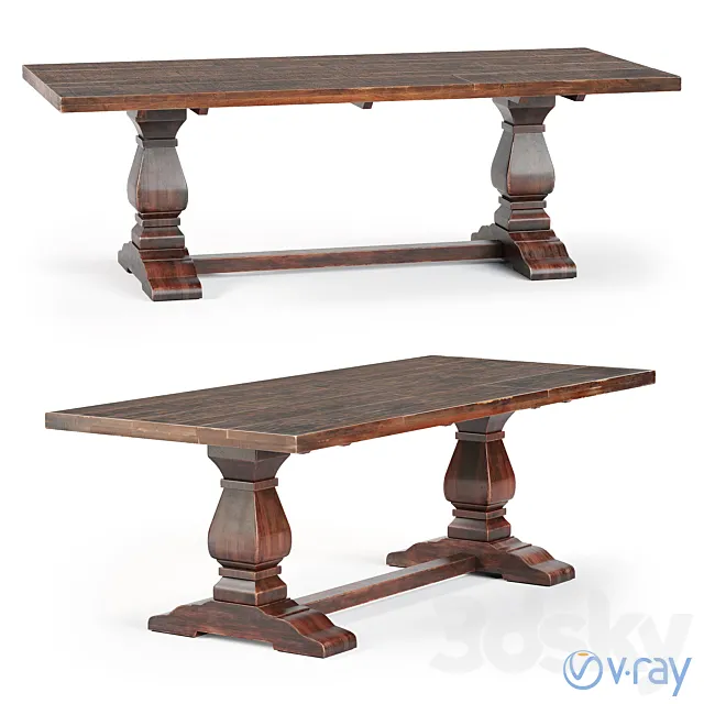 Coast to Coast Imports Woodbridge Dining Table 3D Model