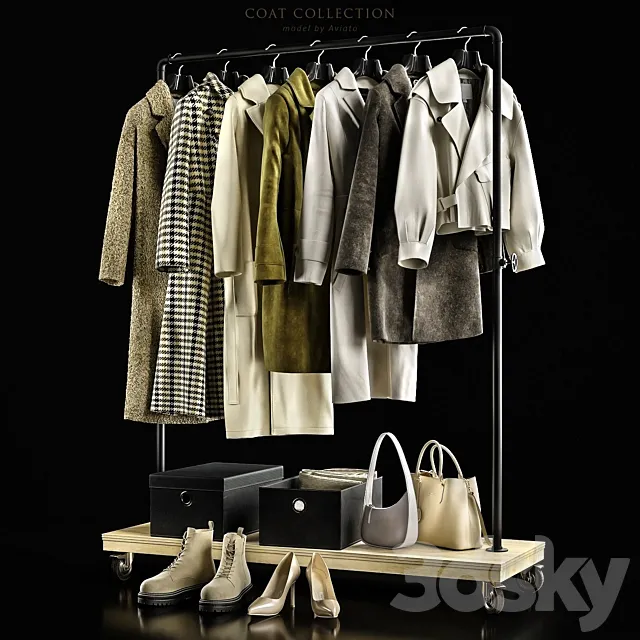 Coat collection 3D Model Coat collection 3D Model