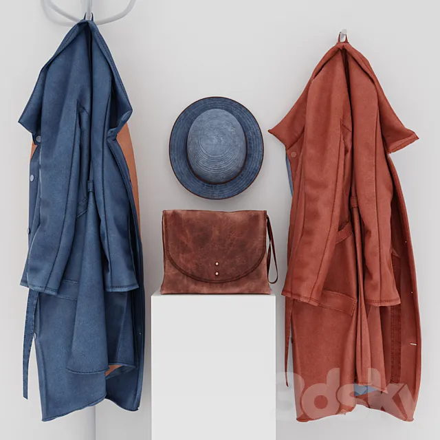 coat hanger-rack and on the hook 3DModel