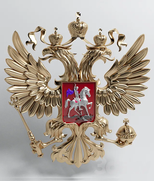 Coat of arms of the Russian Federation 3D Model Coat of arms of the Russian Federation 3D Model