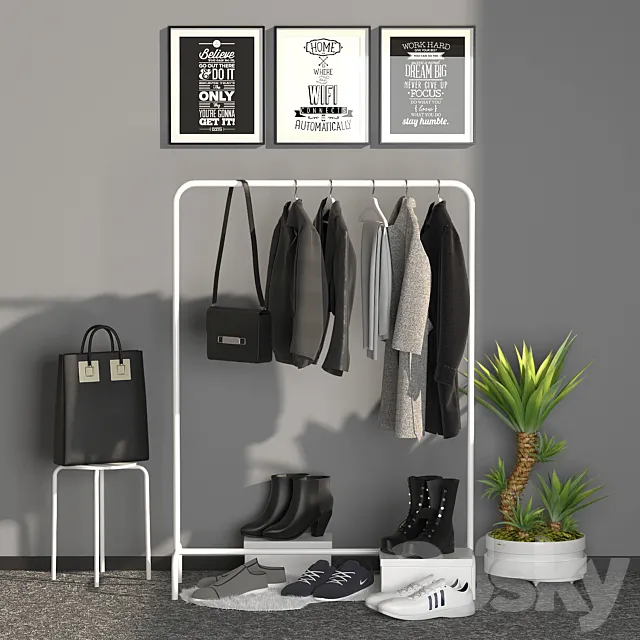 coat rack 3D Model