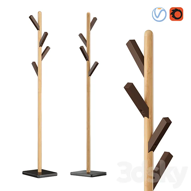 Coat rack Lisa Coat Rack 3D Model Coat rack Lisa Coat Rack 3D Model