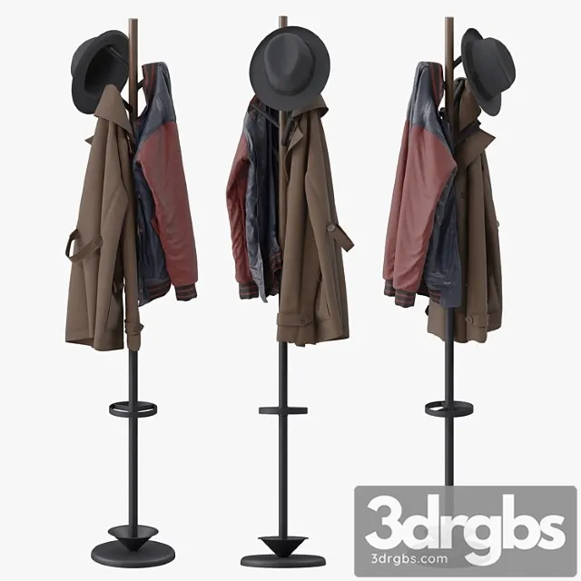 Coat Rack With Umbrella 3D Model Download