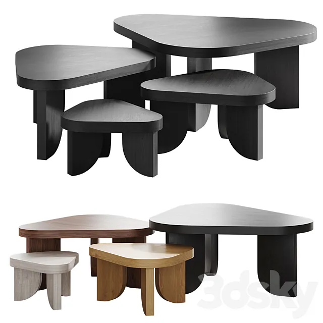 Cobble coffee tables 3D Model Cobble coffee tables 3D Model