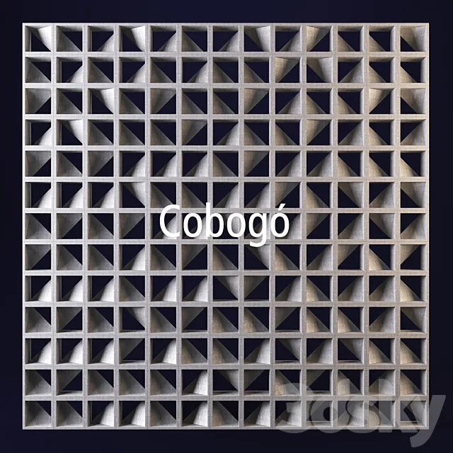 Cobogo geometrical panel №1 3D Model Cobogo geometrical panel №1 3D Model