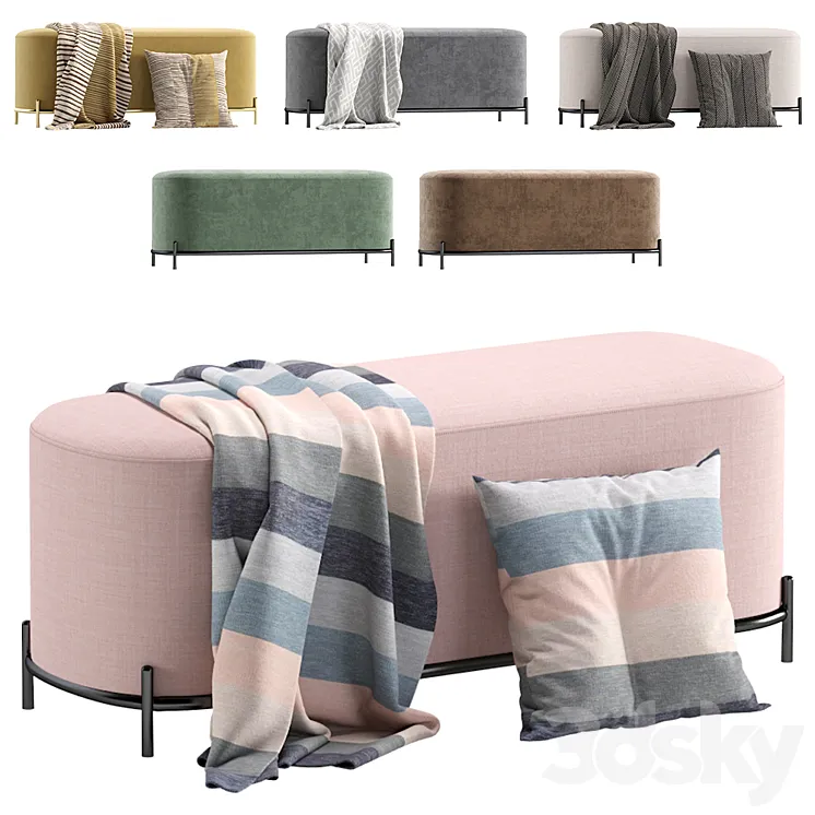 Coco Bench iModern 120 cm\/Банкетка Coco 3D Model Free Download