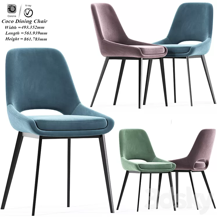 Coco Dining Chair 3D Model Coco Dining Chair 3D Model