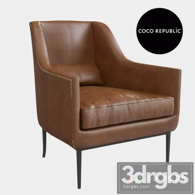 Coco Republic Armchair 3D Model Download Coco Republic Armchair 3D Model Download