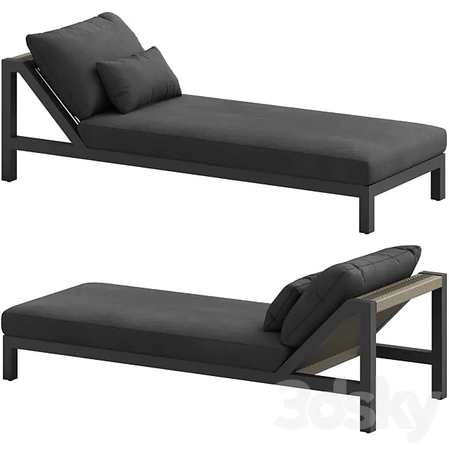 Coco Republic Boxster Outdoor Sunlounge 3D Model Coco Republic Boxster Outdoor Sunlounge 3D Model