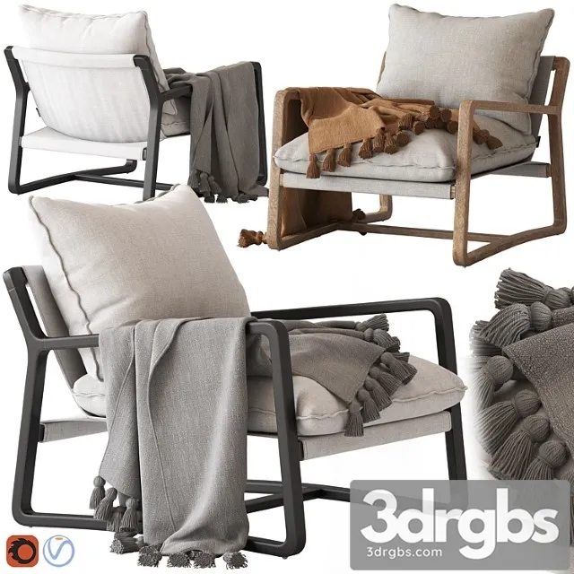 Coco republic bungalow chair 3D Model Download Coco republic bungalow chair 3D Model Download