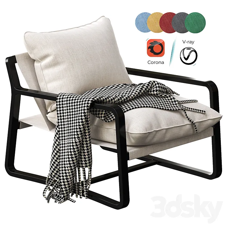 Coco Republic Bungalow Chair 3D Model Free Download