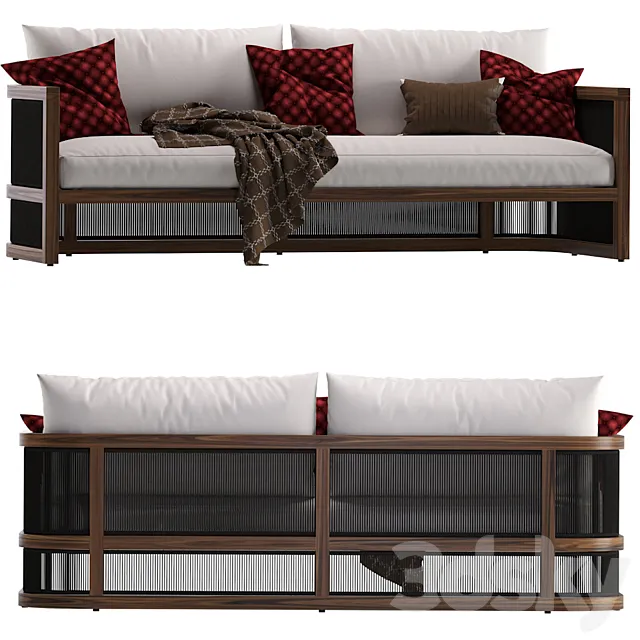 Coco Republic Como Outdoor Sofa 3DModel Coco Republic Como Outdoor Sofa 3DModel