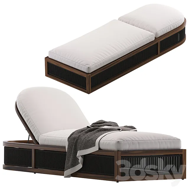 Coco Republic Como Outdoor Sunlounge 3DModel Coco Republic Como Outdoor Sunlounge 3DModel