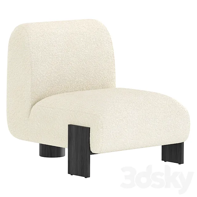Coco Republic CR Essentials Atelier Slipper Chair 3D Model