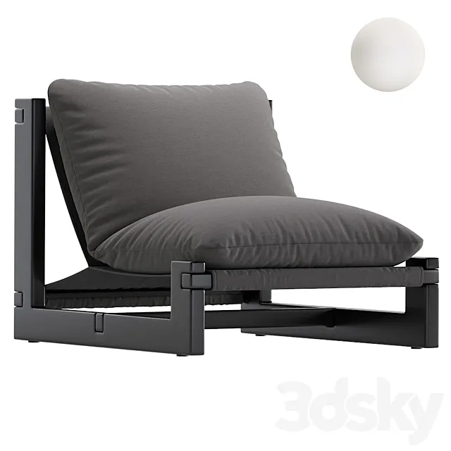 Coco Republic CR Essentials Sling Occasional Chair 3D Model