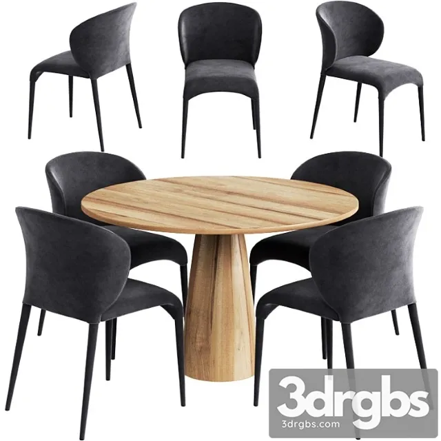 Coco Republic Dinning Set 3 3D Model Download Coco Republic Dinning Set 3 3D Model Download