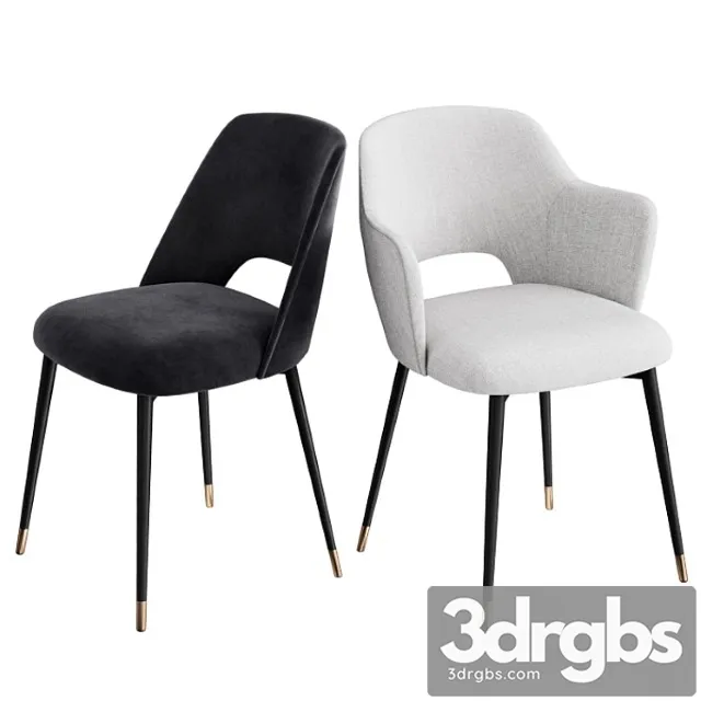 Coco republic eva dining chair 2 3D Model Download Coco republic eva dining chair 2 3D Model Download