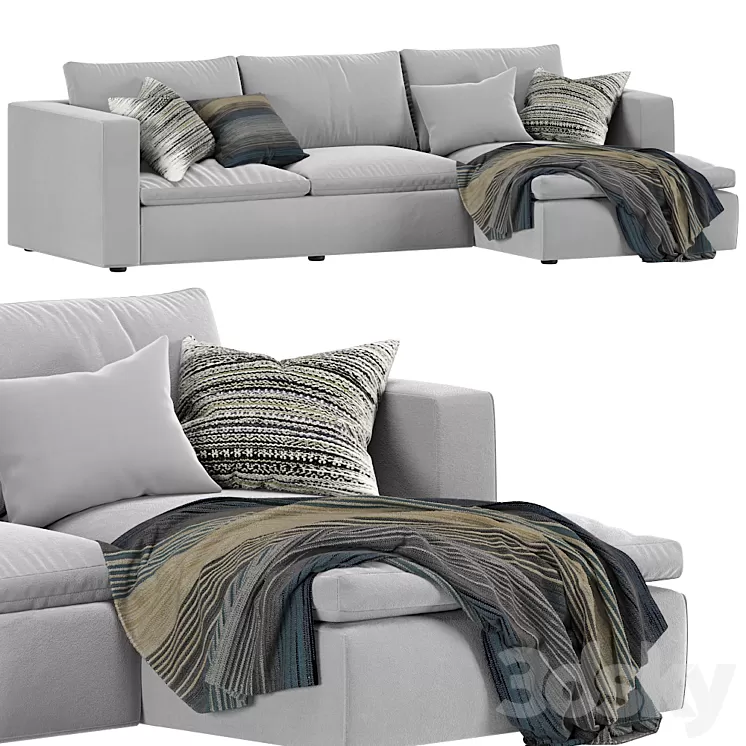 Coco Republic Hadley Modular Sofa 3D Model Coco Republic Hadley Modular Sofa 3D Model