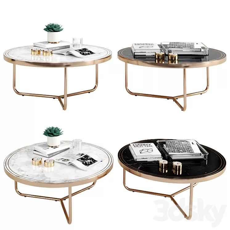 Coco Republic Hollywood Coffee Table 3D Model