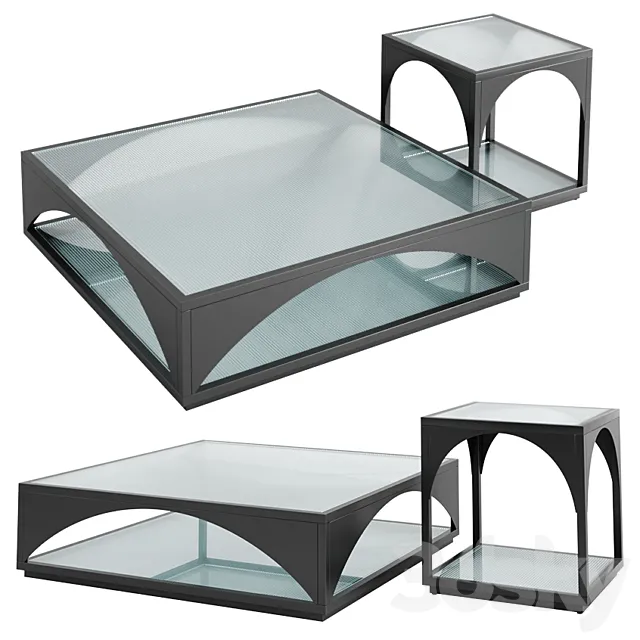 Coco Republic Isabella Coffee & Side Tables 3DModel