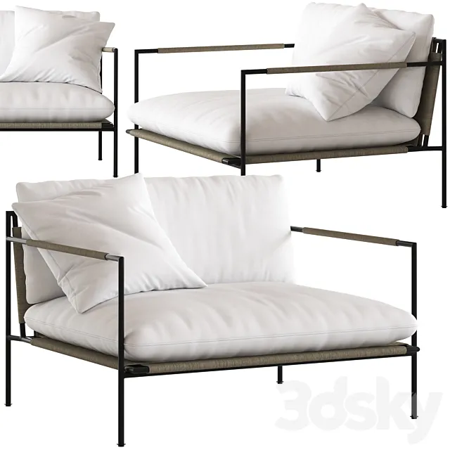 Coco Republic Malmo Outdoor Lounge Chair 3DModel