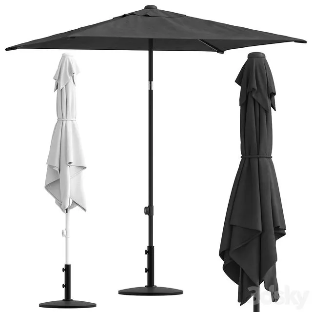 Coco Republic Outdoor Malibu Umbrella 3D Model Coco Republic Outdoor Malibu Umbrella 3D Model