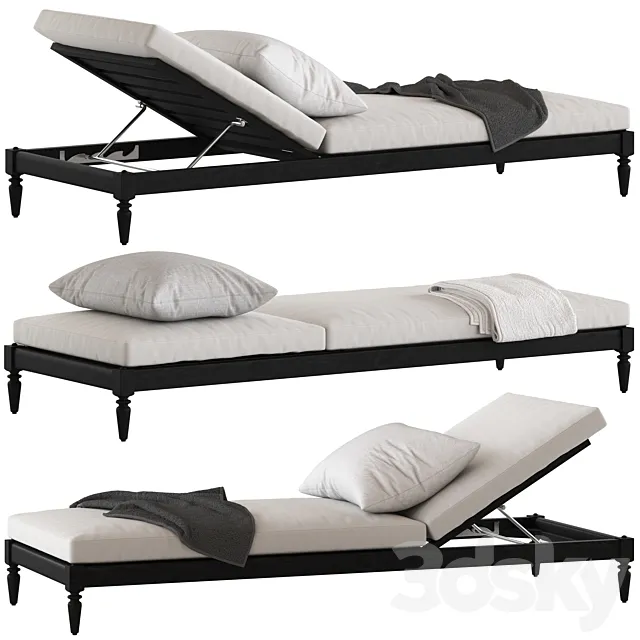 Coco Republic Penthurst Outdoor Sunlounge 3D Model Coco Republic Penthurst Outdoor Sunlounge 3D Model