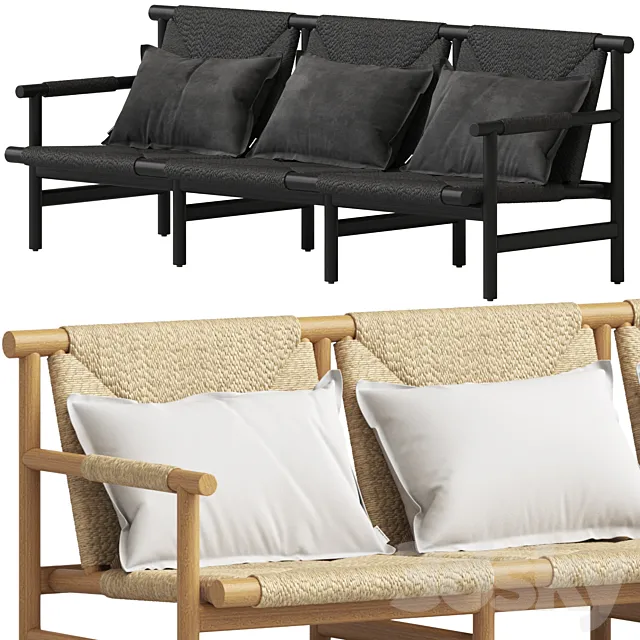 Coco Republic Sardinia Outdoor Sofa 3D Model Coco Republic Sardinia Outdoor Sofa 3D Model