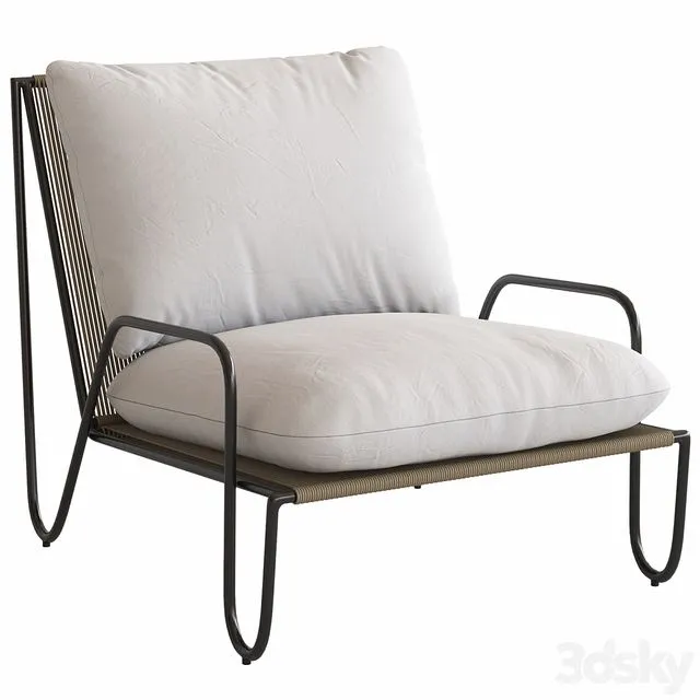 Coco Republic Shore Outdoor Lounge Chair 3D Model Coco Republic Shore Outdoor Lounge Chair 3D Model