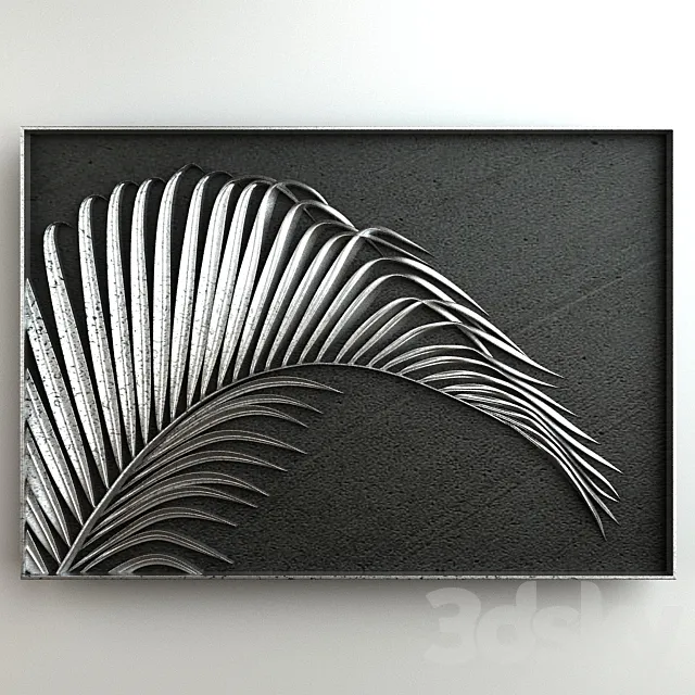 Coconut Leaft ornament 02 3D Model Coconut Leaft ornament 02 3D Model