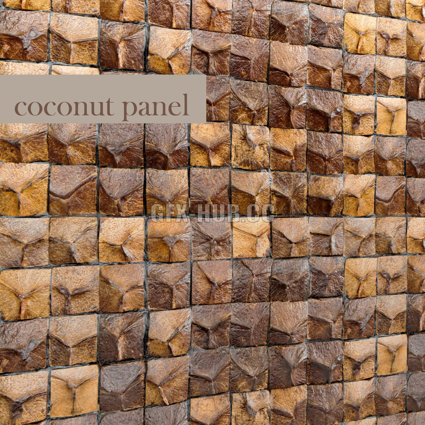 Coconut tiles 3D Model Coconut tiles 3D Model
