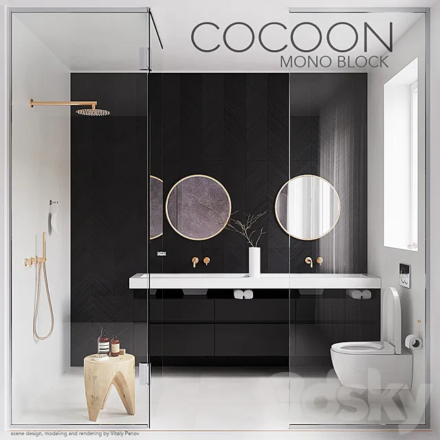 COCOON MONO BLOCK (corona PBR. vray GGX) 3DModel COCOON MONO BLOCK (corona PBR. vray GGX) 3DModel