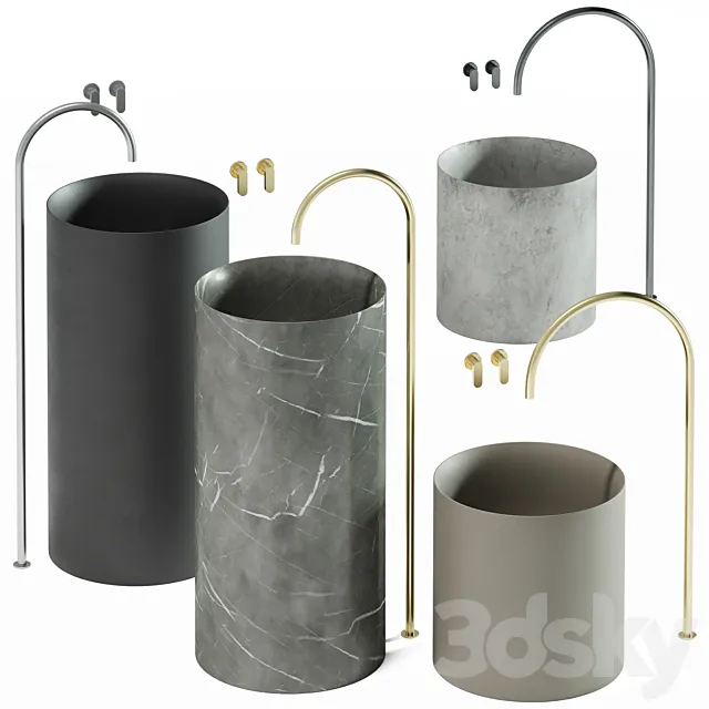 Cocoon Natural Stone Basin 3D Model Cocoon Natural Stone Basin 3D Model