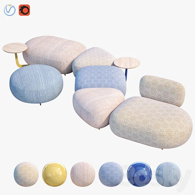 CODE OUT Poufs II 3D Model