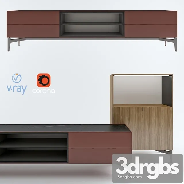 Code sideboard by poliform 2 3D Model Download