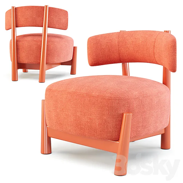 Coedition: Dalya – ArmChair (Design by Patricia Urquiola) 3D Model