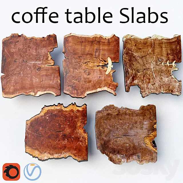 Coffe table Slabs | Coffee tables from Slab 3D Model