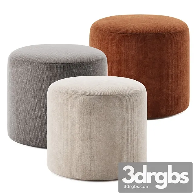 Coffee 2 Puffe By Couch Rou 3D Model Download