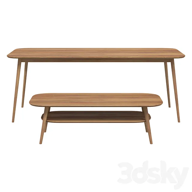 Coffee _ dining table Bruni 3D Model