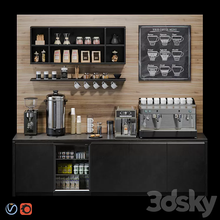 Coffee bar 3D Model