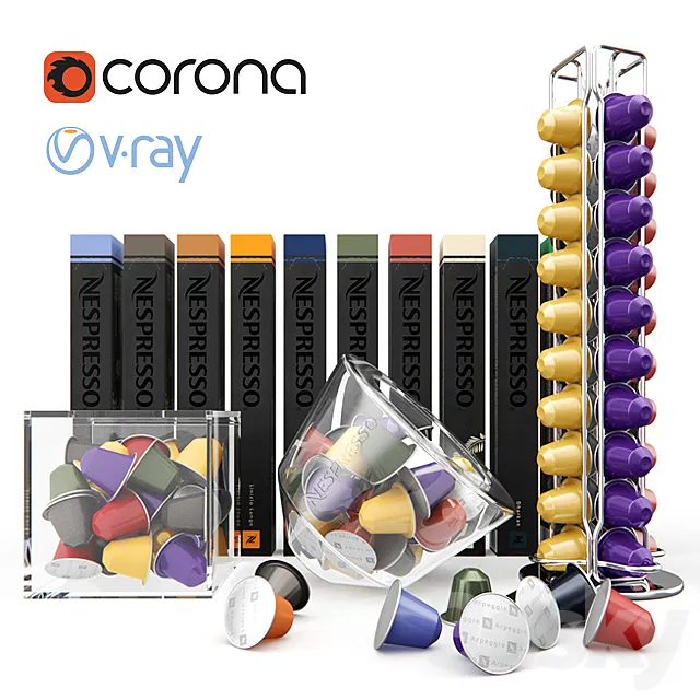Coffee capsules and accessories Nespresso 3D Model