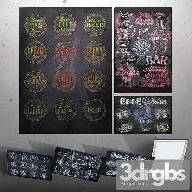 Coffee Chalk Board 02 3D Model Download Coffee Chalk Board 02 3D Model Download