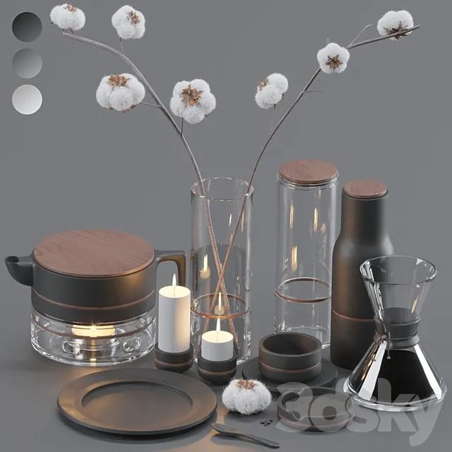 Coffee Decorative Set 3DModel