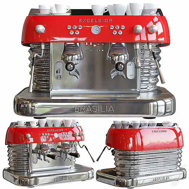 Coffee machine excelsior brasilia. 3D Model Coffee machine excelsior brasilia. 3D Model