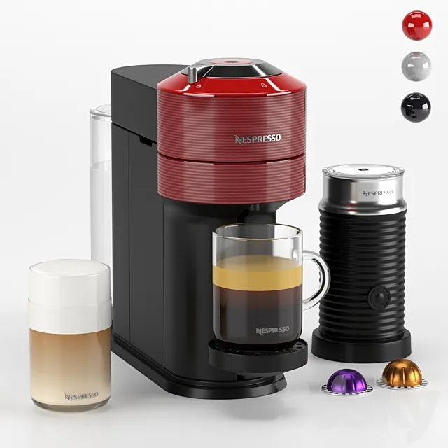 Coffee machine Nespresso Vertuo Next GCV1 3D Model Coffee machine Nespresso Vertuo Next GCV1 3D Model