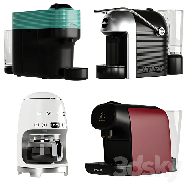 Coffee Makers Set 5 3D Model