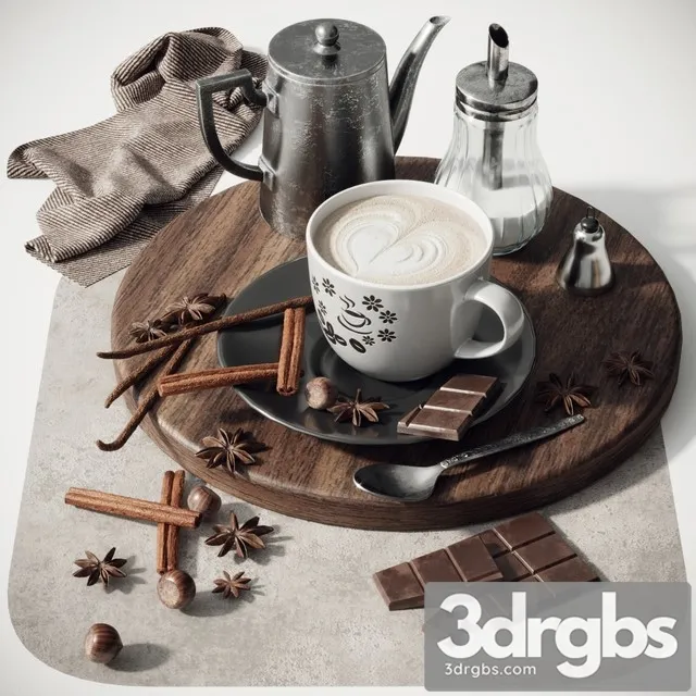 Coffee Set 2 3D Model Download